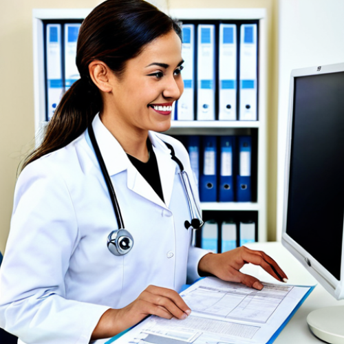 **

"A professional doctor in a fully clothed, modest lab coat, reviewing a health checkup report with a smiling, fully clothed patient in appropriate attire. The setting is a bright, modern clinic with medical equipment in the background. Safe for work, appropriate content, perfect anatomy, natural proportions, professional medical photography, high quality, family-friendly."

**