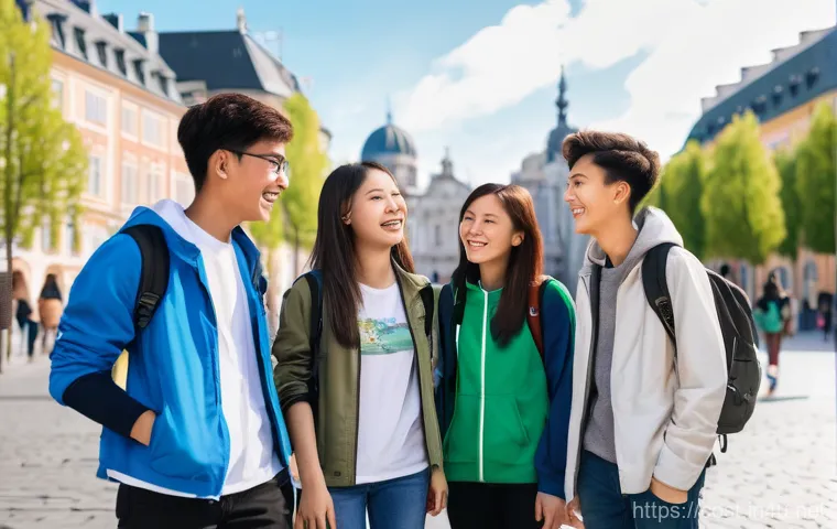 미국 유학비 - A focused East Asian university student, around 20-22 years old, sits at a clean, modern desk. They ...