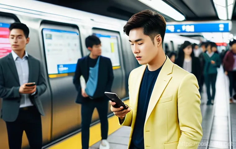 버스비 환승요금 - A young adult in their late 20s, dressed in a neat business casual outfit including a light blazer a...