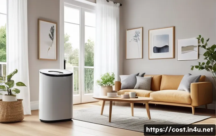 가전제품 렌탈비 - A modern living room scene showcasing a sleek rental home appliance setup including a compact washin...